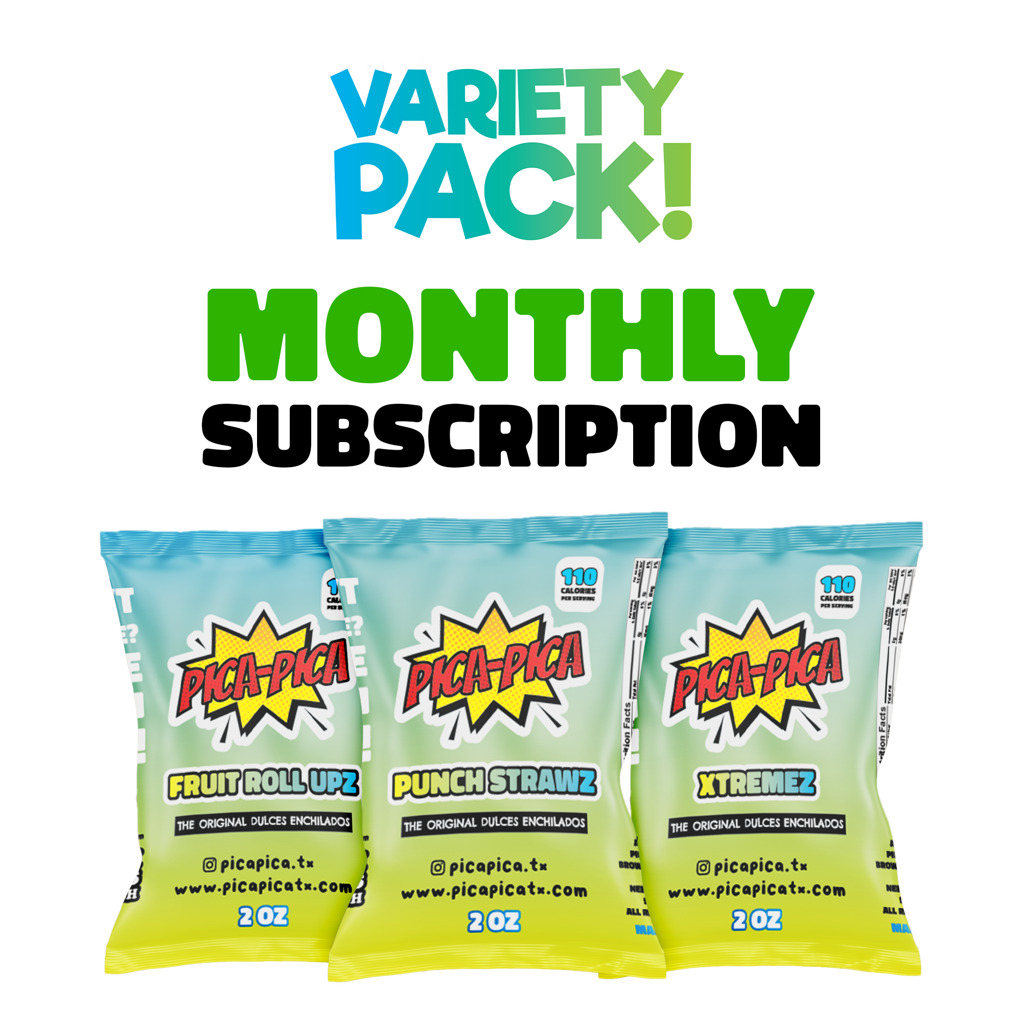 Monthly Subscription - 20 Oz Variety Pack -
